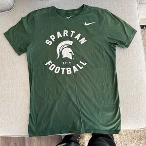 Nike Green Michigan State Football T-Shirt